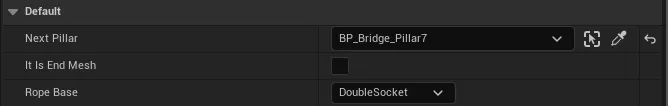 BRIDGE PILLAR (ROPE) - SETTINGS